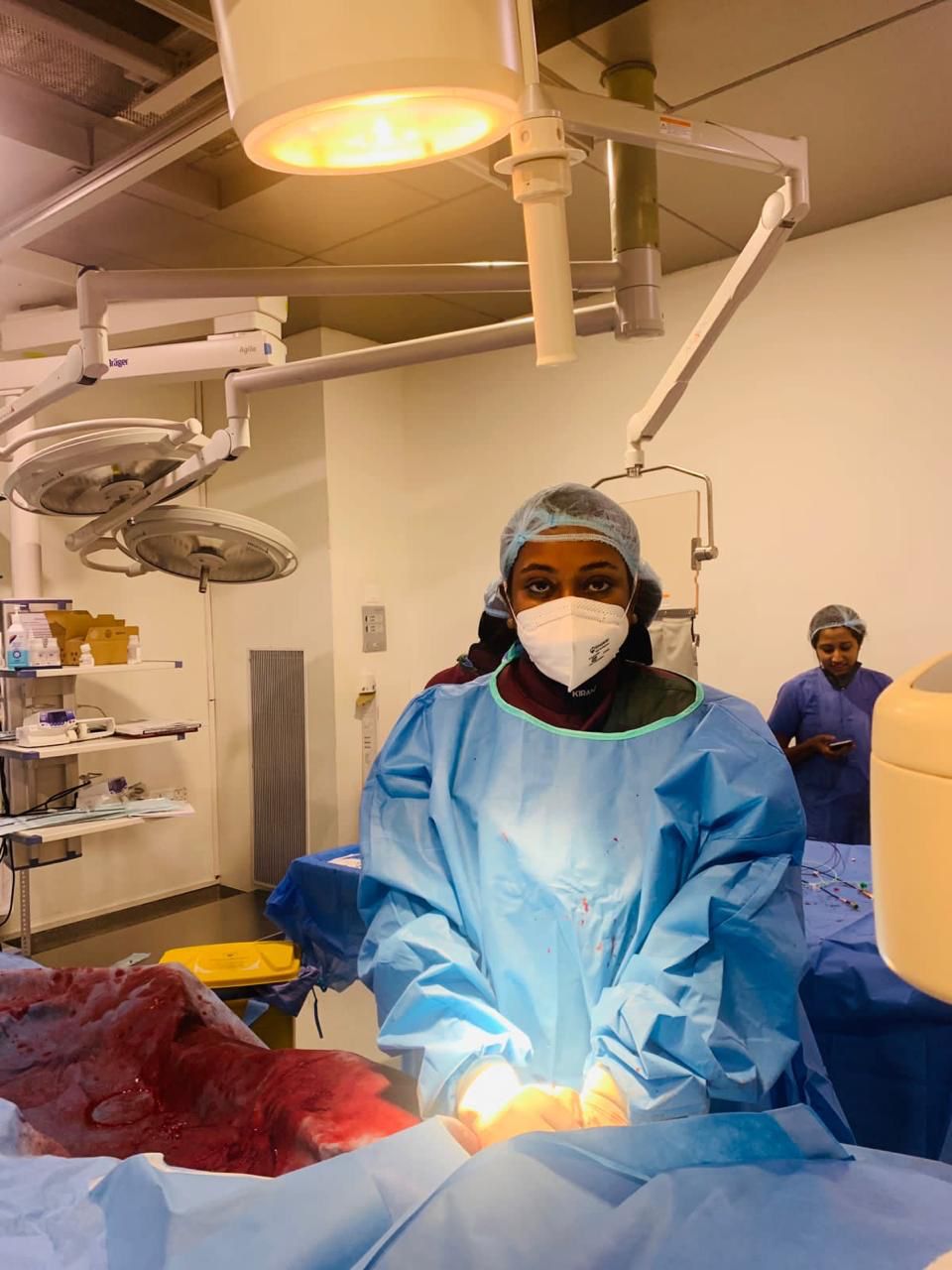 Dr. Siphora performing an image-guided therapeutic procedure